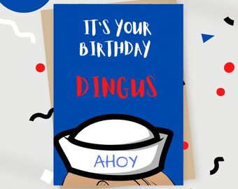 ST Birthday Card, Dingus