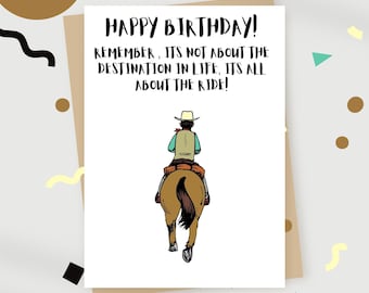 cowboy birthday card, cowboy card, cowboy birthday