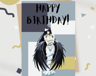 Overlord Birthday Card , overlord , overlord anime , overlord card , overlord cards , overlord party , overlord decor