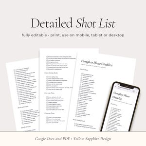 Lista ujęć fotograficznych Google Docs I Szablon listy ujęć ślubnych Lista ujęć ślubnych Lista kontrolna panny młodej Lista kontrolna zdjęć Szablon listy ujęć