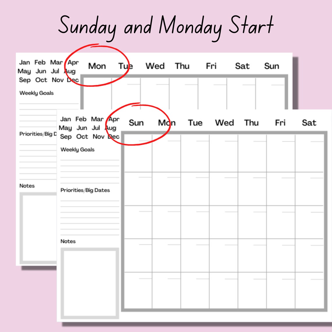 ADHD Calendar Digital ADHD Calendar Printable ADHD Planner Etsy Canada