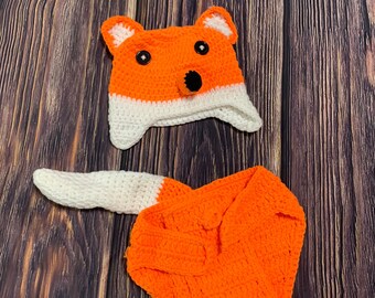 Tiny  Baby  Fox Crochet Costume