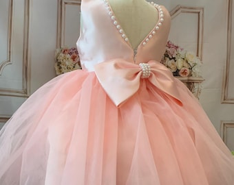Pink Tutu Dress | Baby Girl Formal, 1st Birthday