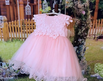 Pink Tutu Dress | Baby Girl Formal, 1st Birthday