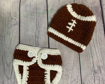 Newborn Baby Football Fan Crochet Outfit