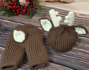 Baby Deer Crochet Outfit  -