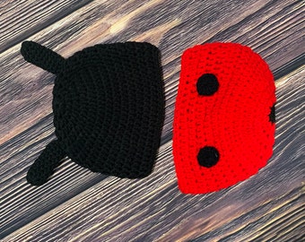 Tiny  Baby Lady Bug Crochet Costume