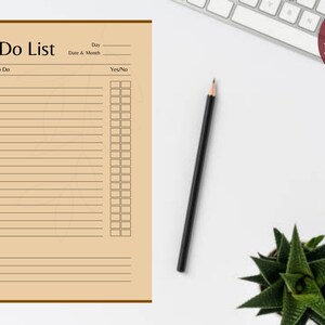 Printable To Do List | Instant download print at home planner pages | Organize your life and plan ahead with this simple planner template |