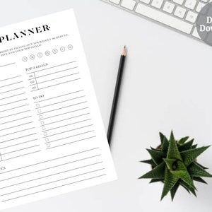 Daily Planner Printable, Hourly Daily Planner, Day Planner, Productivity Planner, Daily Schedule, Daily To Do List, Printable Planner