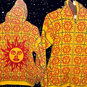 Orange sunshine zip up jacket
