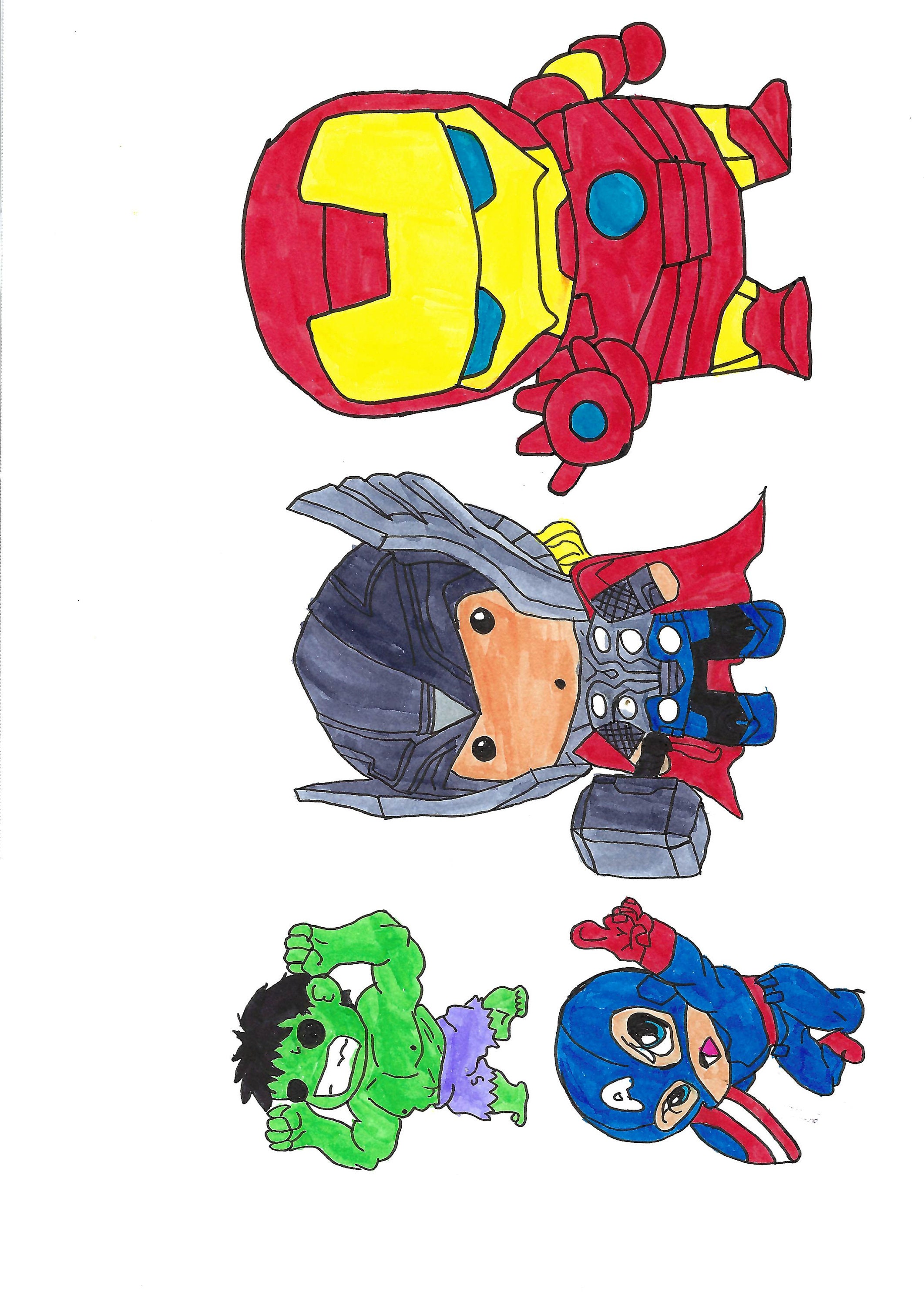 avengers cartoon drawing