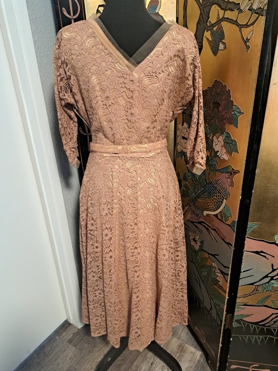 1950' Lace Vintage Dresd - image 6