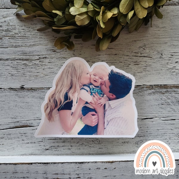 Photo Sticker, Family Photo Sticker, Journal Sticker, Custom Picture Sticker, Water Bottle Sticker, Laptop Sticker, Waterproof - FAST SHIP