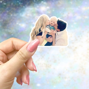 Photo Sticker, Family Photo Sticker, Journal Sticker, Custom Picture Sticker, Water Bottle Sticker, Laptop Sticker, Waterproof - FAST SHIP image 3