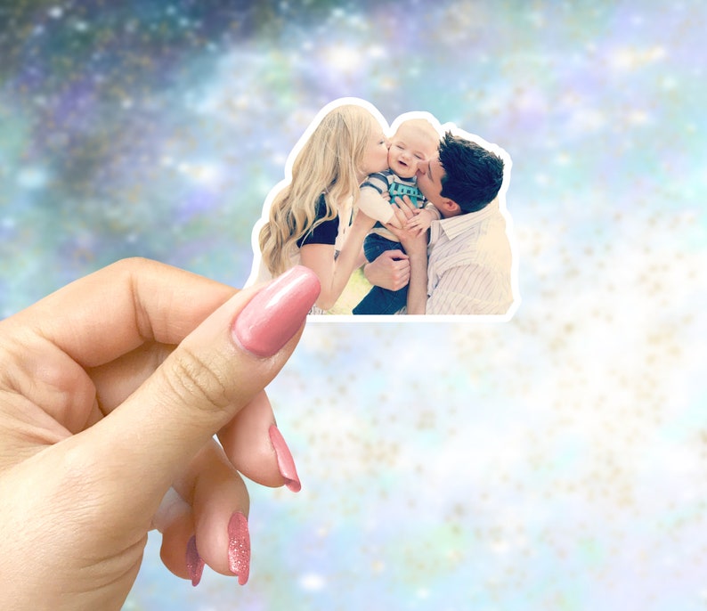 Photo Sticker, Family Photo Sticker, Journal Sticker, Custom Picture Sticker, Water Bottle Sticker, Laptop Sticker, Waterproof - FAST SHIP image 3