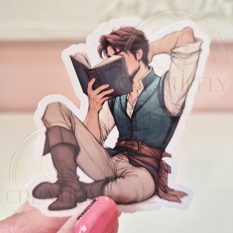 Prine Sticker Prince Reading Book Sticker, Book Boyfriends, Bookish Sticker, Kindle ...