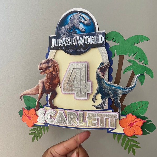 Jurassic Park Cake Topper | Banner | cupcake toppers | Jurassic World | Dinosaurs