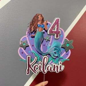 7.5 Inch Edible Cake Toppers – LITTLE MERMAID ARIEL FLOUNDER Themed  Birthday Party Collection of Edible Cake Decorations