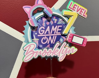 Game On Cake Topper | Video Game Party | Gamer
