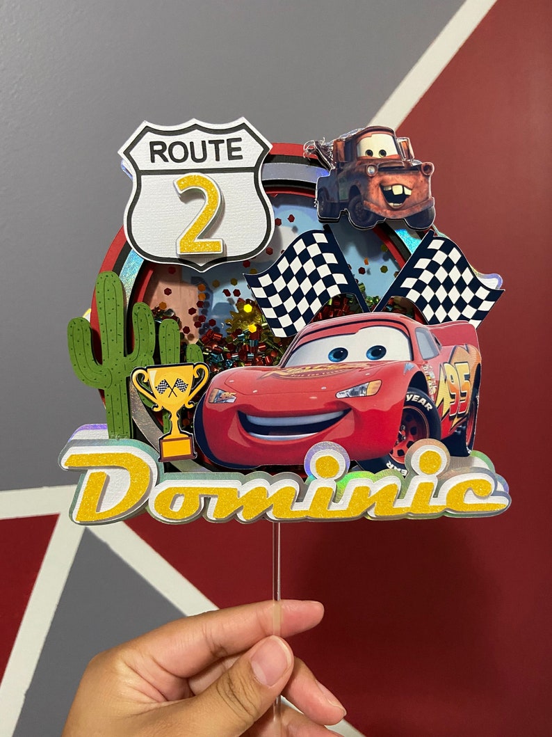 Cars 3D Cake Topper Shaker | Banner | Cupcake Toppers | Lightning ...