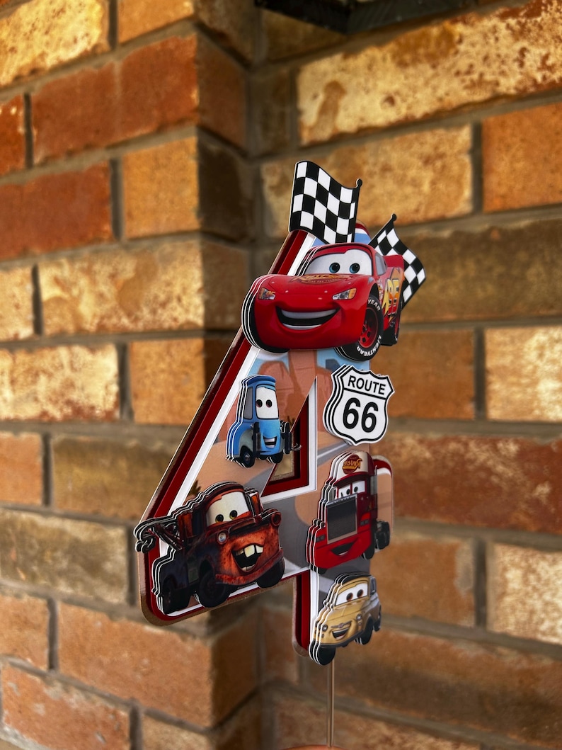 Cars Number Cake Topper | Lightning Mcqueen Party | Mater - Etsy