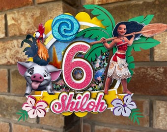 Moana Shaker Cake Topper | Moana Birthday | Maui