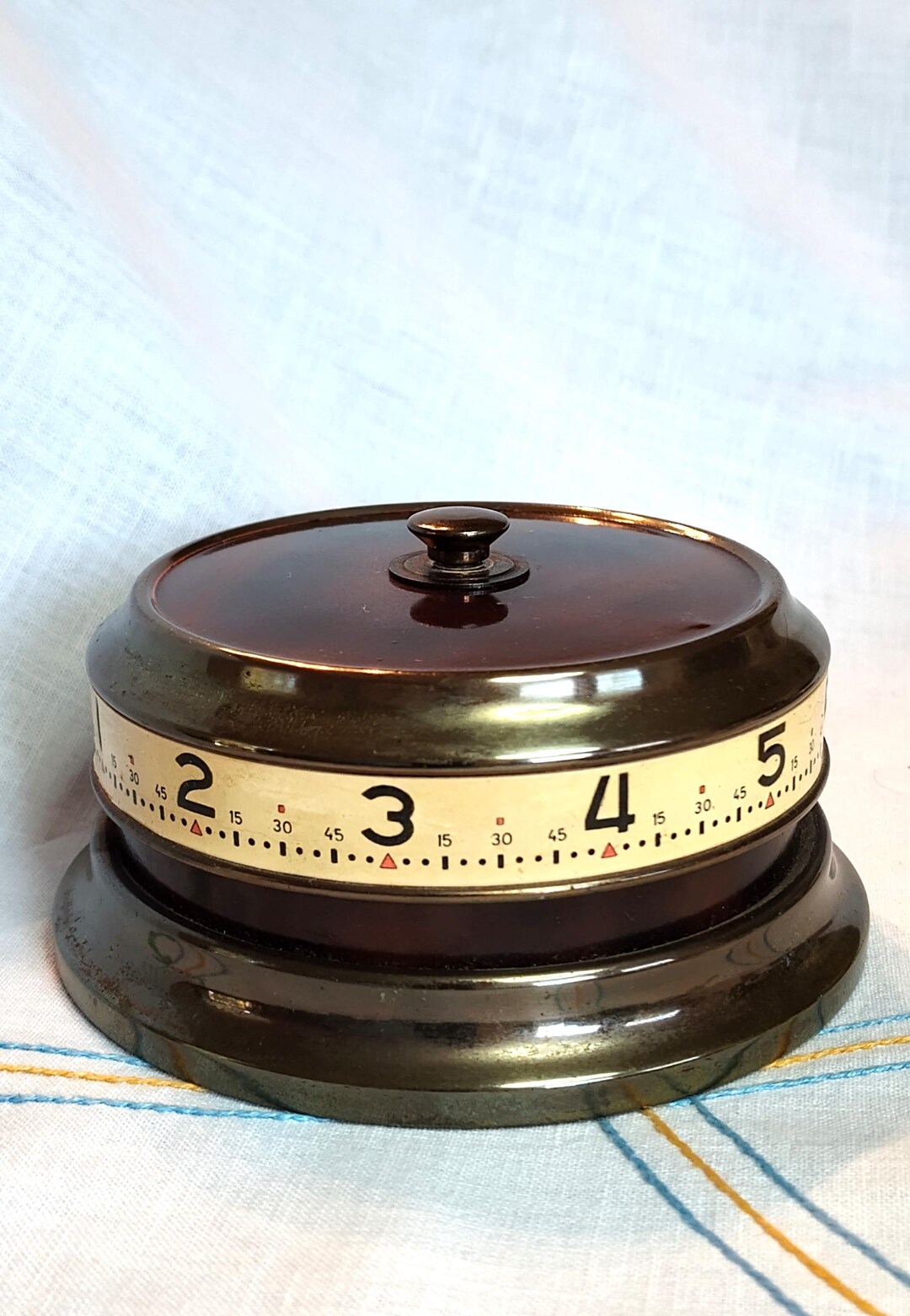 Florn West Germany Rotary Tape Desk Clock - Etsy