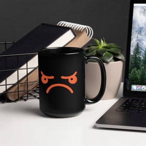 Mean Mug V2 Orange - Black Glossy Mug