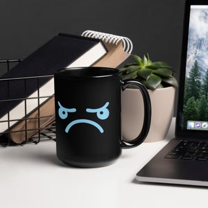 Mean Mug V2 Baby Blue - Black Glossy Mug