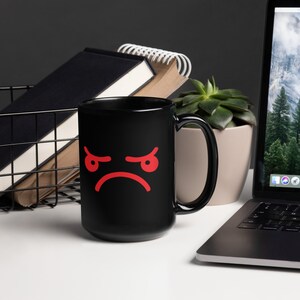 Mean Mug V2 Red - Black Glossy Mug
