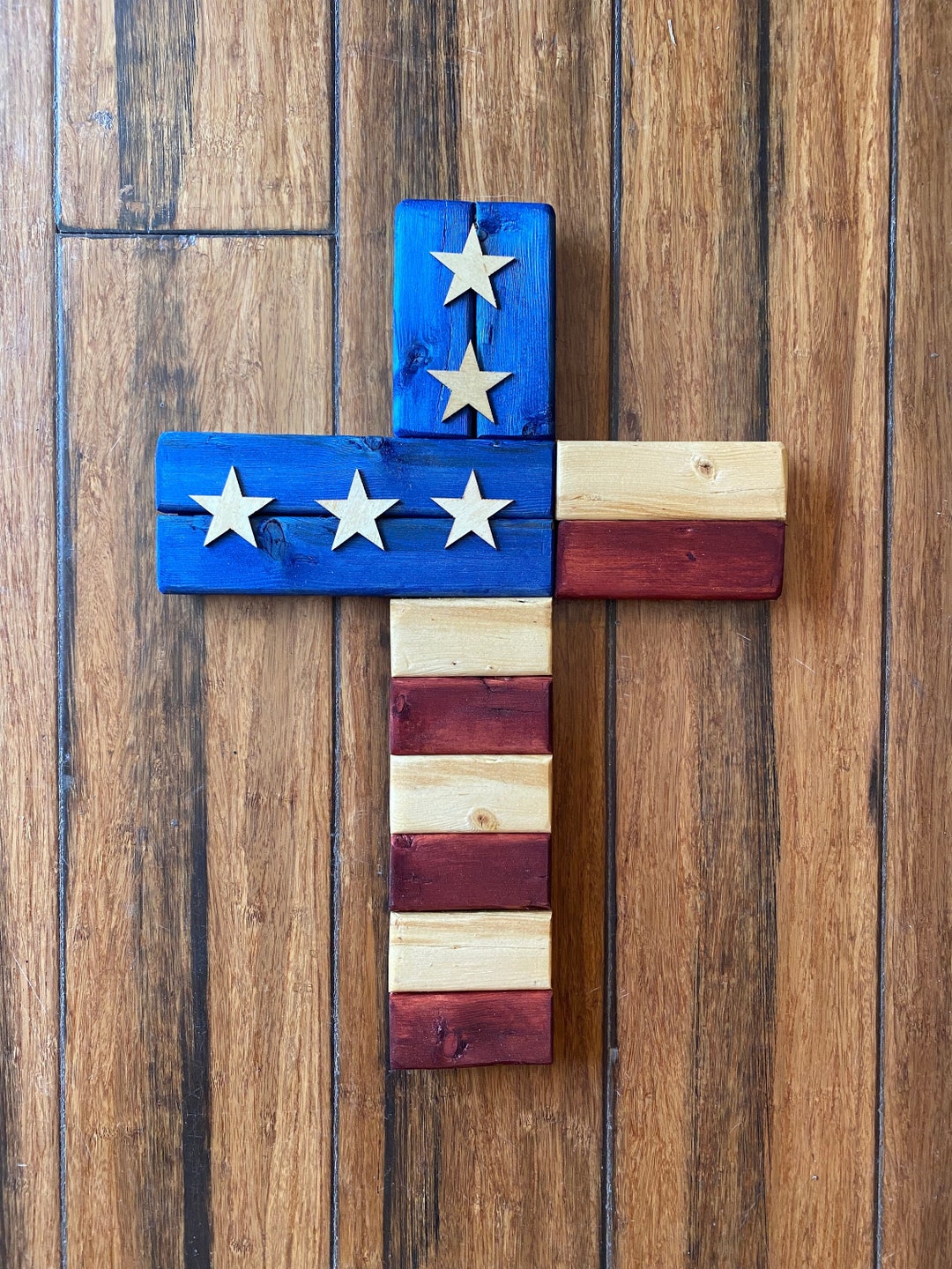 Wooden American Cross - Etsy