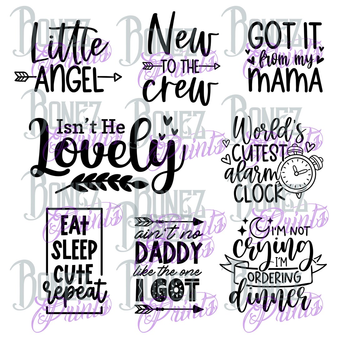 Made to Order Iron on Transfers Designs for Baby Clothing Etsy UK