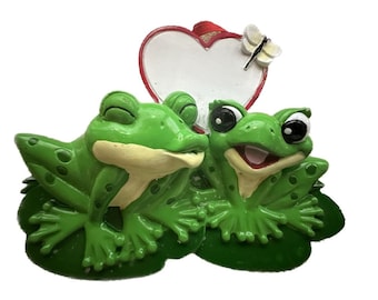 Frog Couple Personalized Christmas Ornament