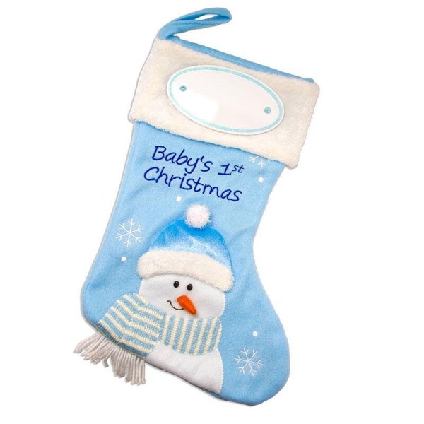 Personalized Baby Boy First Christmas Stocking Etsy