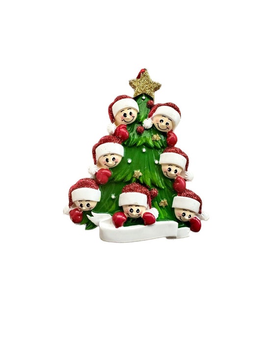 Christmas Tree With 7 Faces Personalized Christmas Ornament - Etsy