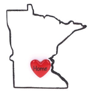 Minnesota State Personalized Christmas Ornament ( There&#39;s No Place Like Home )