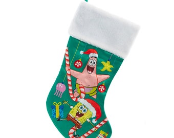 Personalized spongebob squarepants™ patrick and spongebob stocking for kids, adults gift