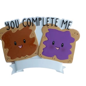 Peanut Butter and Jelly, You Complete Me, BFF, Best friends, Couple Personalized Christmas Ornament