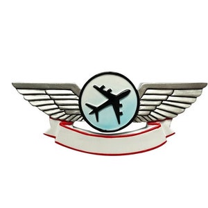 Airplane Wings Personalized Christmas Ornament