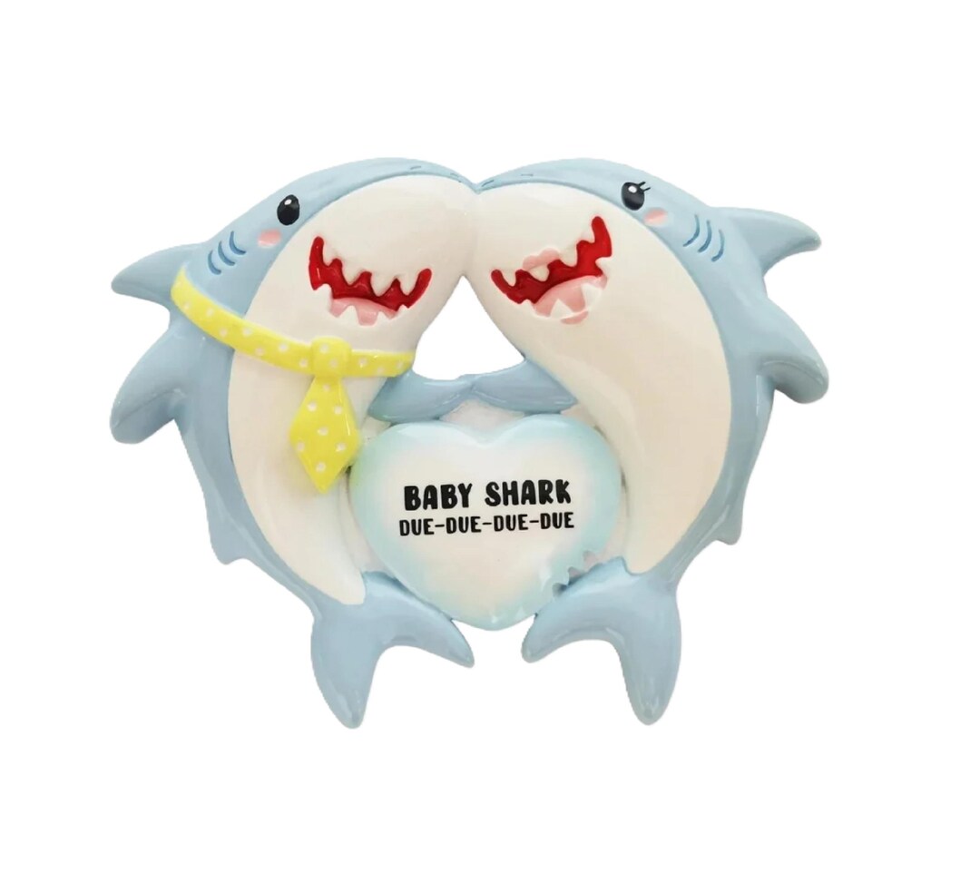 Were Expecting Family TBD Baby Shark Personalized Christmas Ornament Etsy