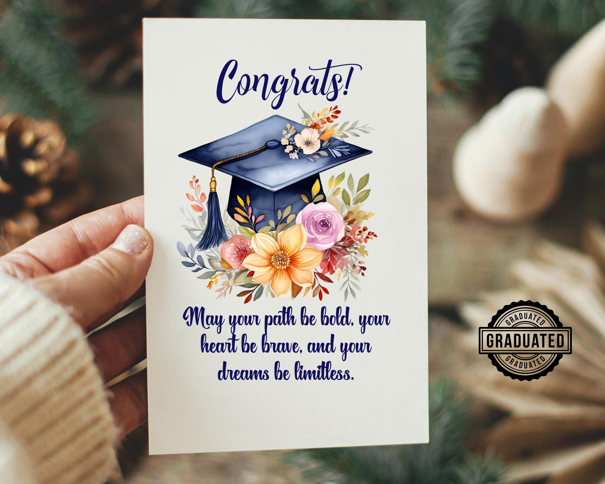 Pua Graduation.pdf Heartfelt Graduation Printable Card, Inspirational Class of 2026 ...