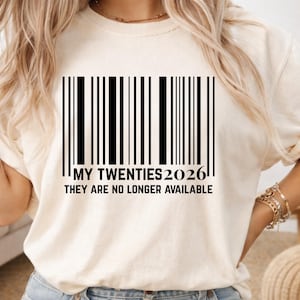 Lustiges T-Shirt-Design zum 30. Geburtstag, Retro-Barcode-Geburtstags-Shirt-Grafik, Digitaler Download.