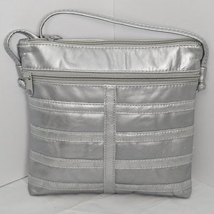 Graue Leder Patchwork Handtasche für Frauen, Mädchen, und alle.