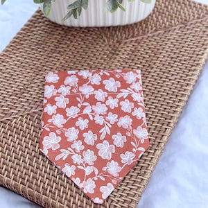 Terracotta Floral Pet Bandana