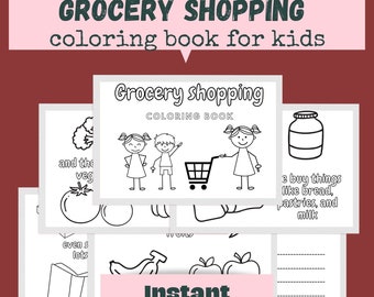 Einkaufen Kindergarten Malbuch