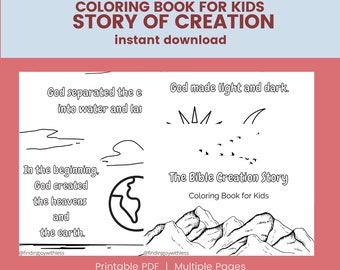 Christian Activities for Kids - Story of Creation Coloring Book