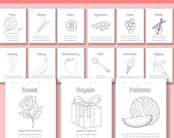Englisch to Philippinisch Farbe und Trace Aktivitätsbuch