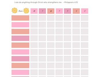Routine und Hausarbeit Chart zum Ausdrucken