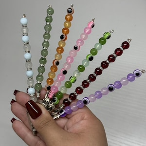ATM-kaartclip met kralen l Multifunctionele clip l Lange nagelbeschermer l Girly-tuinaccessoires l Cadeau voor rokers