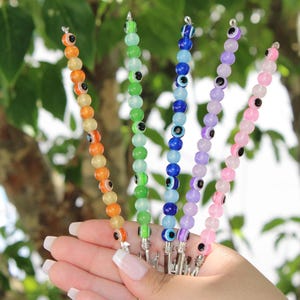 ATM-kaartclip met boze oogkralen l Multifunctionele clip l Lange nagelbeschermer l Girly-tuinaccessoires l Cadeau voor rokers